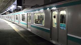 常磐線E501系 K704編成 普通いわき行き  水戸駅発車