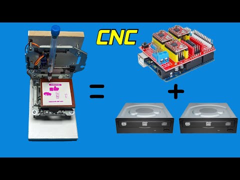 How to make mini CNC plotter using Old DVD Drives
