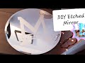 How to Etch mirrors  | Adhesive Vinyl Monogram Plate | Tutorial Craft DIY