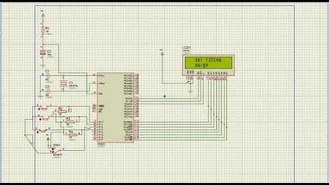 digital clock using lcd with setting time