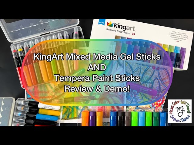 More Unboxings! Mixed Media Gel Sticks! & comparison/review Kingart &  Castle Arts Gel Pens 