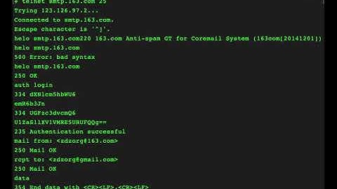Sent a @163.com e-mail from mac terminal