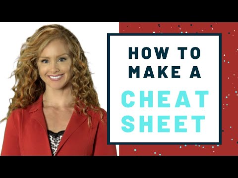 Video: How To Make A Cheat Sheet For Your Phone