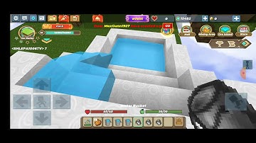 build swimming pool in skyblock|blockmango
