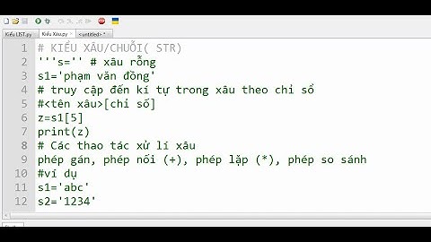 Bài giảng Python kiểu xâu kí tự/chuỗi(STR)