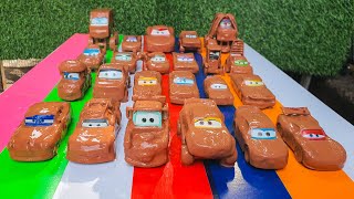 Clean up muddy minicars & disney pixar car convoys! Play in the garden