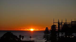 4K LIVE: Sunset over the stunning Illawarra Range from the South Coast in New South Wales, Australia