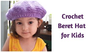 HOW TO MAKE A CROCHET BERET HAT FOR KIDS  Part 2