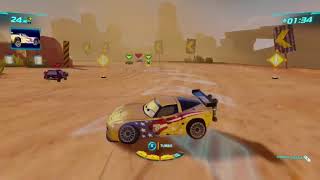 Cars 2 The Video Game Jeff Gorvette - Canyon Run On Attack Mode