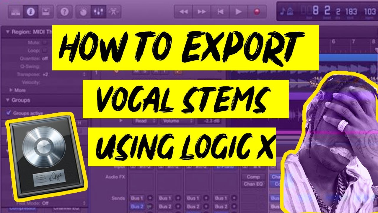 How to export vocal STEMS (WAV) using Logic Pro X EP3 