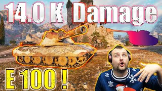 14.0K Damage in E 100! What a Crazy Battle! - ft. Tornvagn | World of Tanks