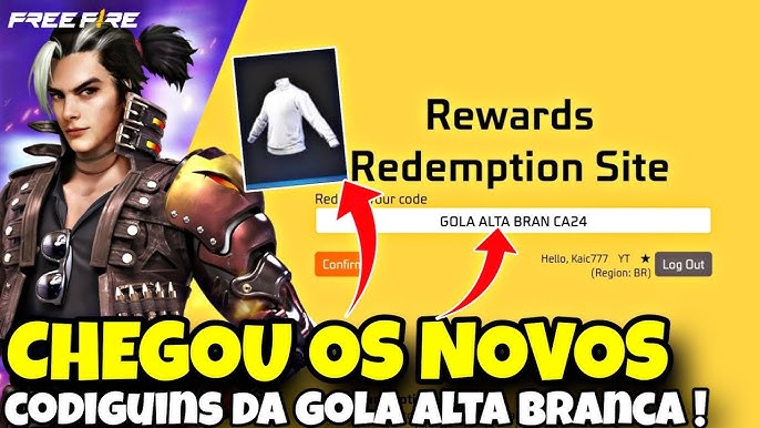 RESGATE AGORA CODIGUIN GOLA ALTA! VEJA COMO RESGATAR FREE FIRE 2023 codigo  infinito monson preta 