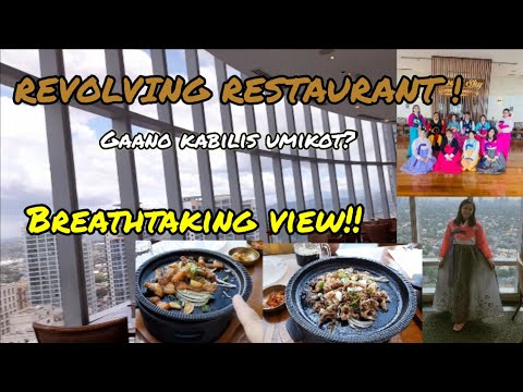 Authentic Revolving Korean Restaurant!  Breathtaking View! Seoul Sky 100 Eastwood City  APR 2022