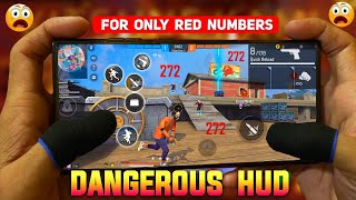 Worlds Best Custom Hud Setting For Only Red Numbers ⚙️ | Dangerous Gameplay | 3 Finger Vs 4 Finger