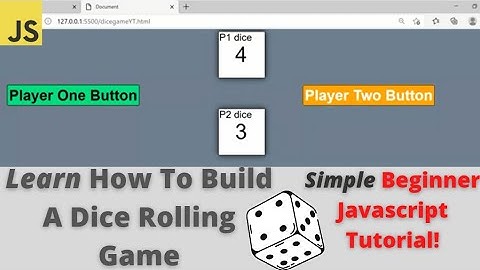 2 Player Dice Rolling Game(Simple Javascript Game)