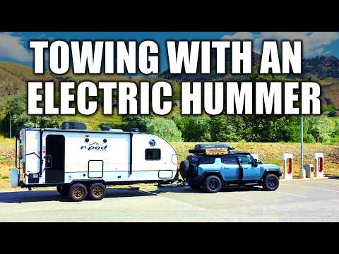All-Electric H2 Hummer Towing RV & Keeps It Powered Off-Grid – Meet The YouTuber Doing It! #rvlife