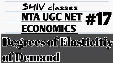 Degrees of Elasticity of Demand||UGC NET ECONOMICS||by Shivangi Bhatt @SHIVclasseseconomics