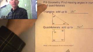 ixl 7th P.9 Geometry Find missing angles in triangles and quadrilaterals