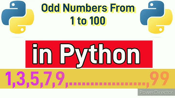 print  odd numbers from 1 to 100 in python using for loop. #python