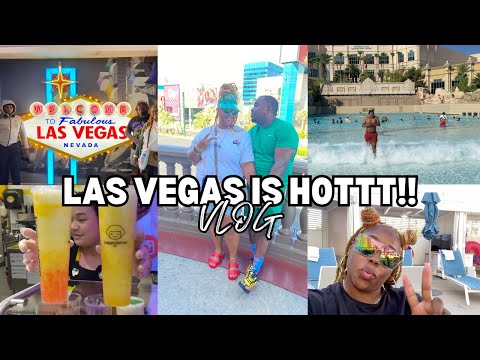 LAS VEGAS Heat is Different•Mandalay Bay Resort Check In•Hotel Hopping•A Day At The Beach