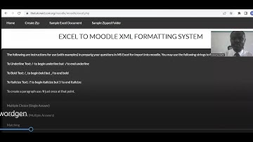 Excel to Moodle XML with Questions and Answers MS Word Document