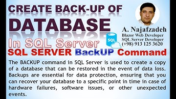 BACKUP DATABASE in SQL Server