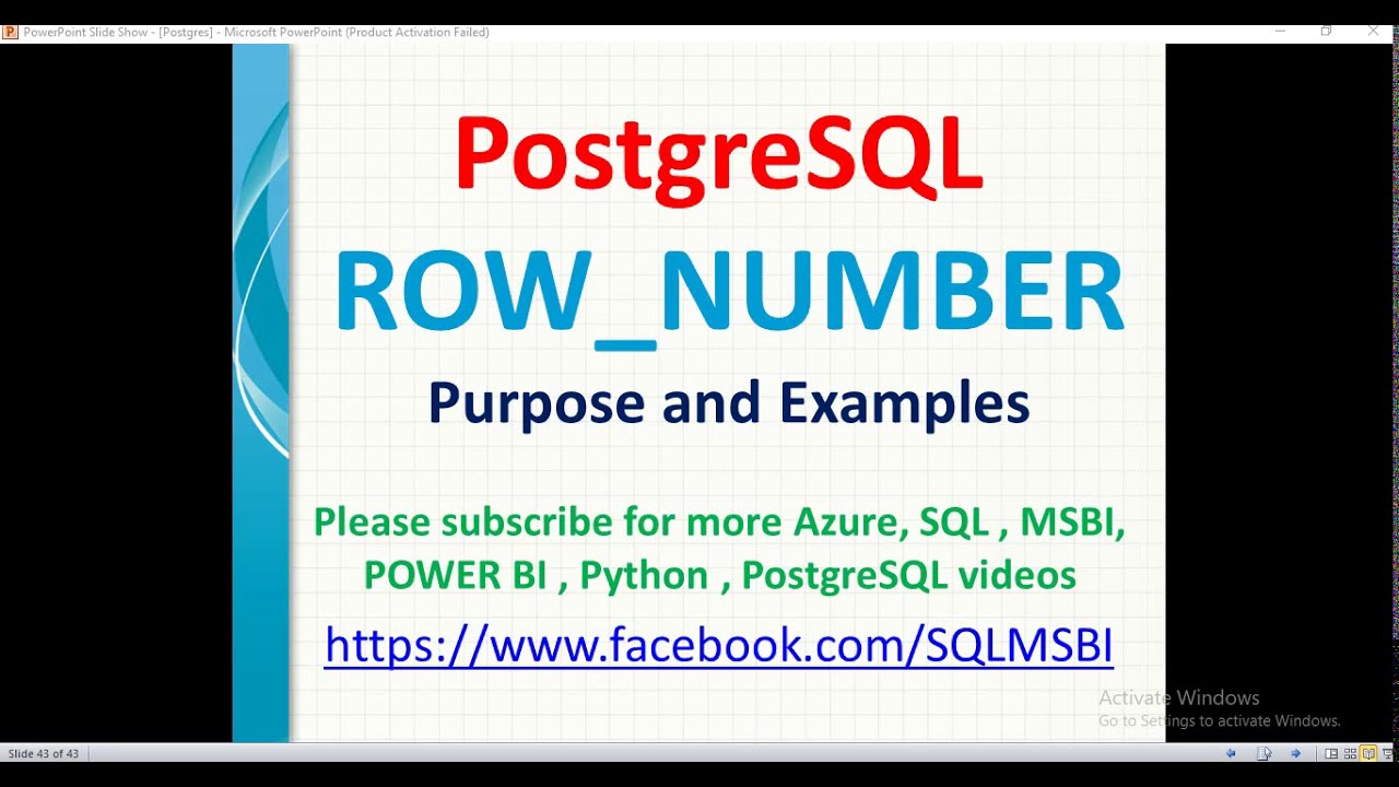 Postgres Table Row Count