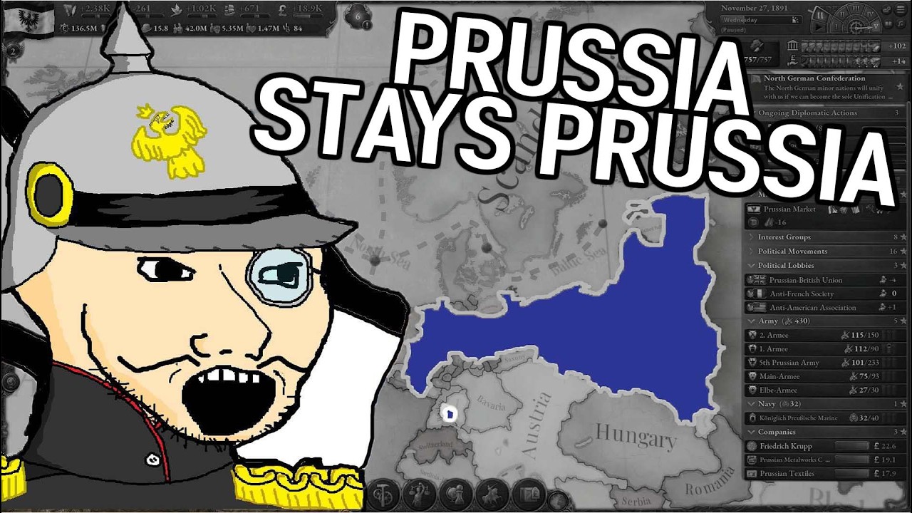 NOT FORMING GERMANY AS PRUSSIA VICTORIA 3 - YouTube