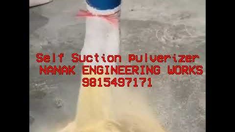 self sucking pulverizer