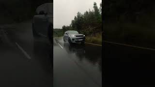 Just carving through some puddles in the Range Rover Sport.