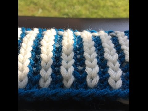 knitting patterns COLOR BRIOCHE STITCH COTES ANGLAISES BICOLORES  ПАТЕНТНАЯ РЕЗИНКА