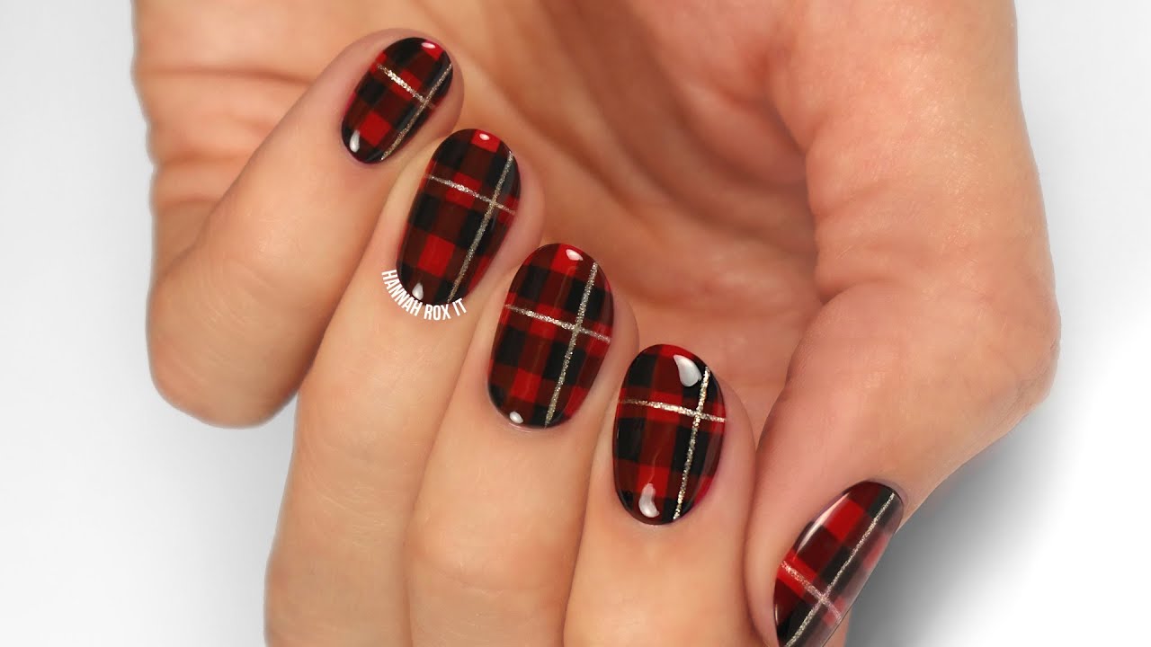 6. "Festive Plaid" Nail Art - wide 9