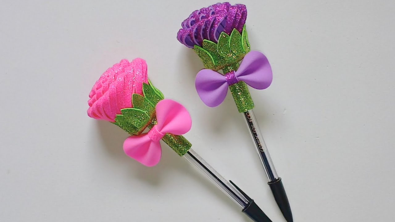 CANETA DECORADA PRA BRINDE DE FESTAS COMEMORATIVAS, COMO FAZER