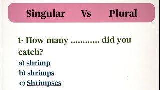 Singular vs Plural | English Grammar Exercise
