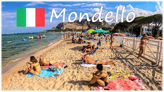 🇮🇹 Mondello Italy Sicily Beach Walk 4K  🏖 4K Beach Walking Tour ☀️ 🇮🇹 (Sunny Day)