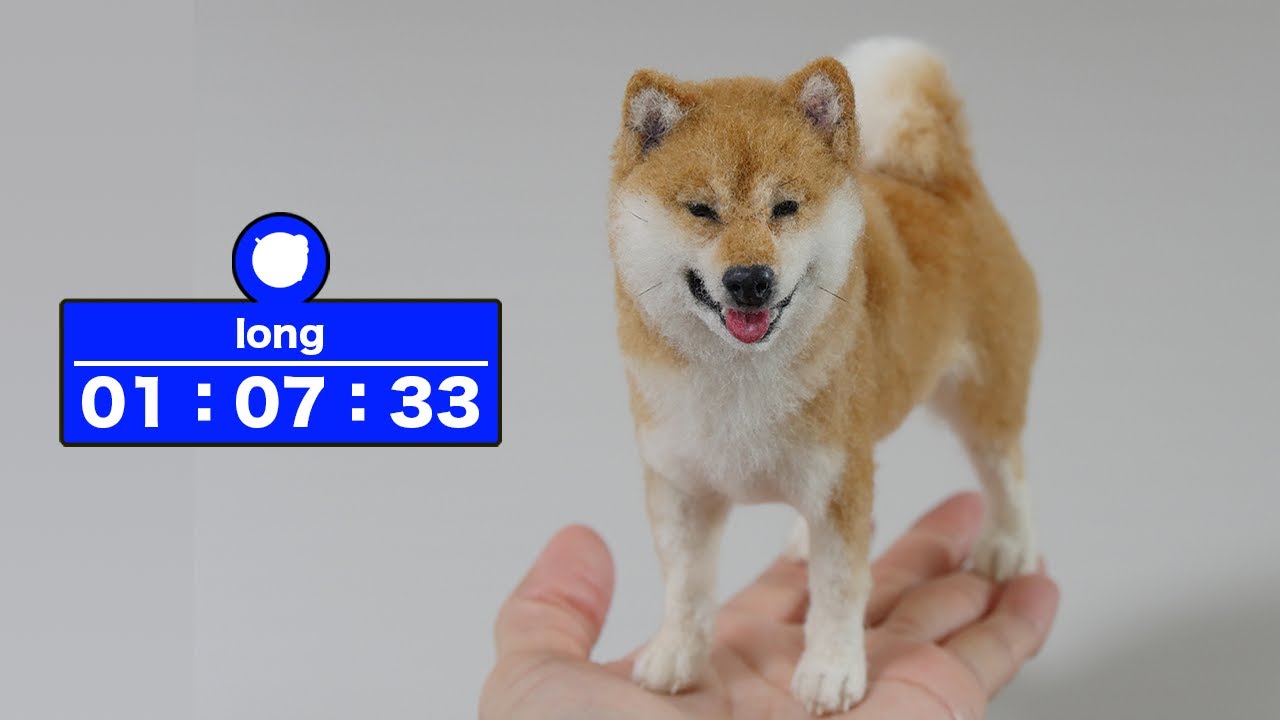 長尺/long video】羊毛フェルトで作る柴犬 