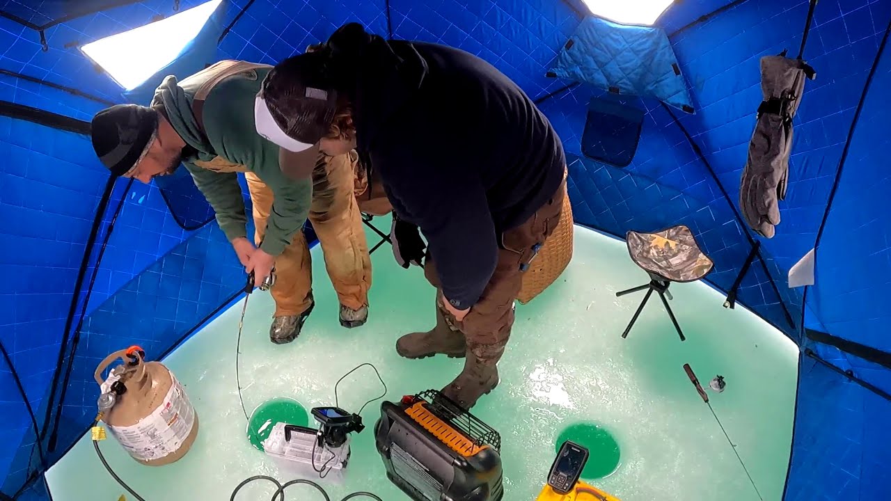 Ice Fishing Lake / Catch and Cook Lake Trout YouTube