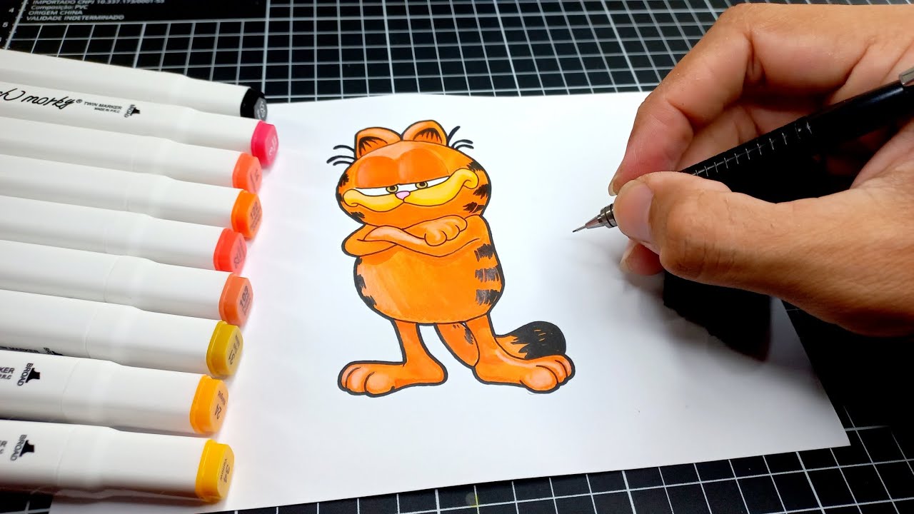 como DESENHAR o GARFIELD - HOW TO DRAW GARFIELD - YouTube