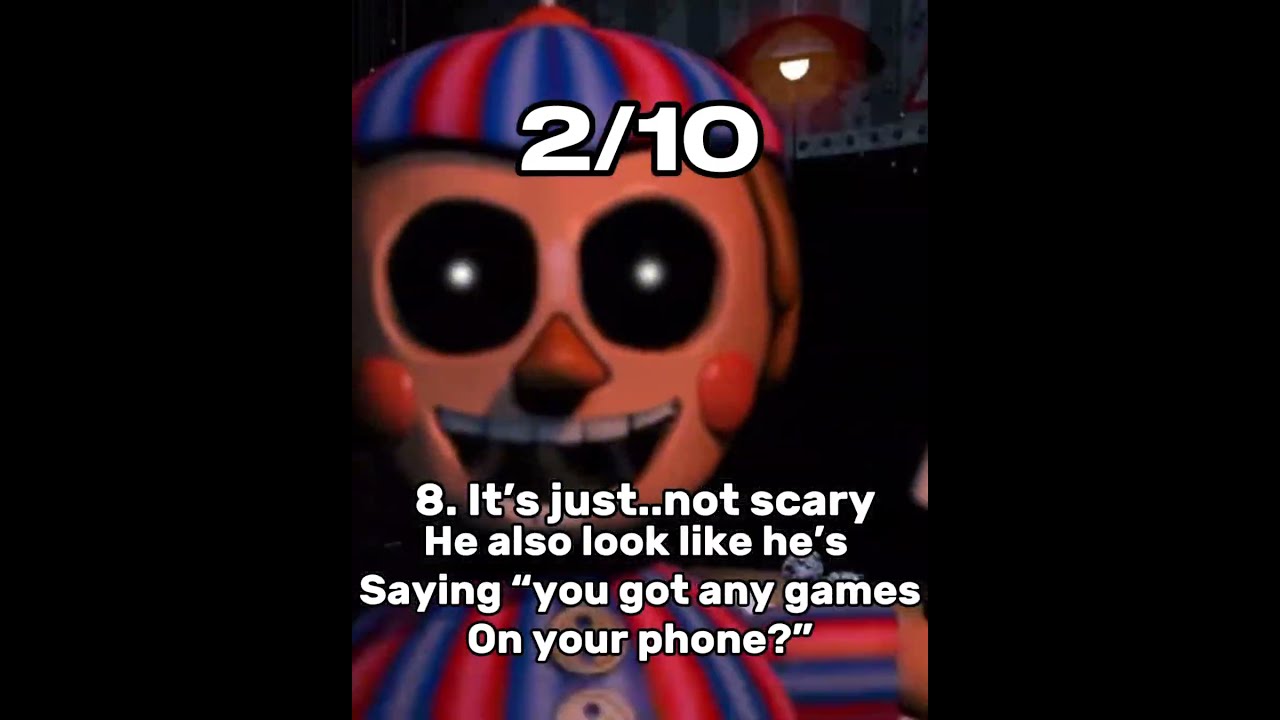 TOP 10 WORST FNAF JUMPSCARES No Hate Fnaf Fivenightsatfreddys Jumpscares Scary Shorts