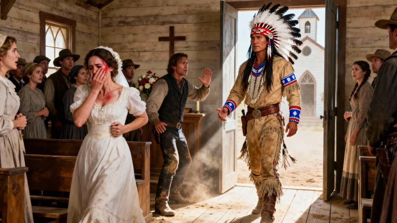 He Slapped His Bride at the Altar… Then a Lakota Warrior Walked in and Said, “Touch Her Again.”