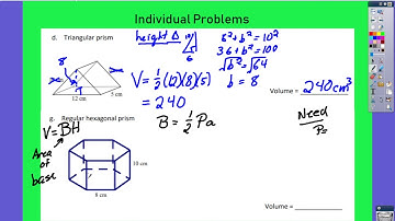 CH11 Section 3: Volume of a Hexagonal Prism
