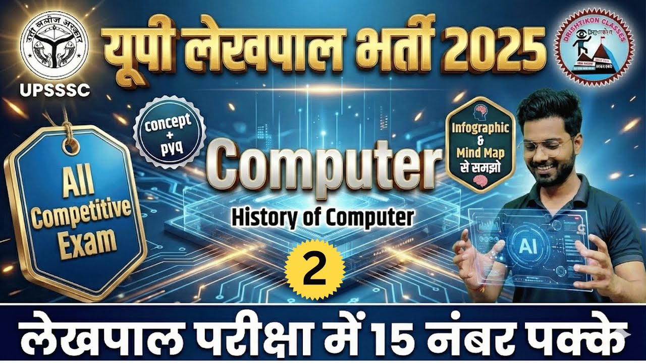 UP Lekhpal Computer Classes | History of Computer | UPSSSC Lekhpal Computer Class 2025 By CP Sir