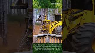 Incredible Timber Harvesting Power and Precision! #worker #process #forestry #logging #machinery