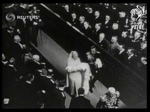 Princess Beatrix Armgard christened in Holland (1938)