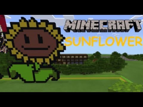 Sunflower In Minecraft Pixel Art Youtube