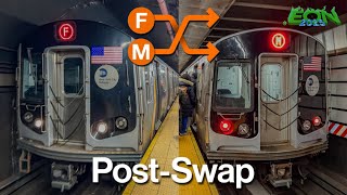 ⁴ᴷ Swapped F and M Train Service Action (12/11/25)