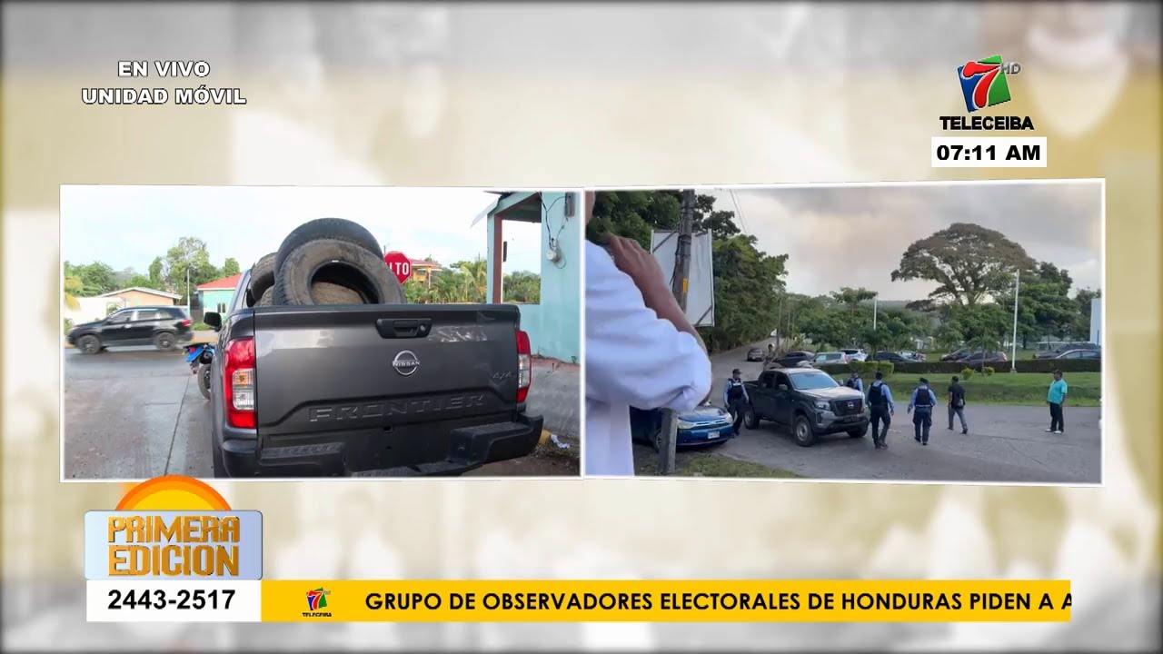 Detienen a hombre que transportaba llantas para quemar en la manifestación en Danto en La Ceiba
