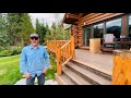 Meadowlark’s Cottonwood Log Lodge, Homeowner Gives Tour To Elvie and New Clients