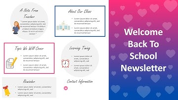 One Page Welcome Back To School Newsletter PowerPoint Template | Kridha Graphics