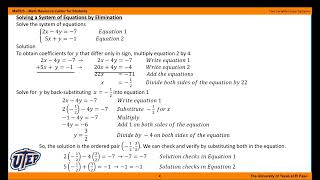 Section 7.2 Two Variable Linear Systems